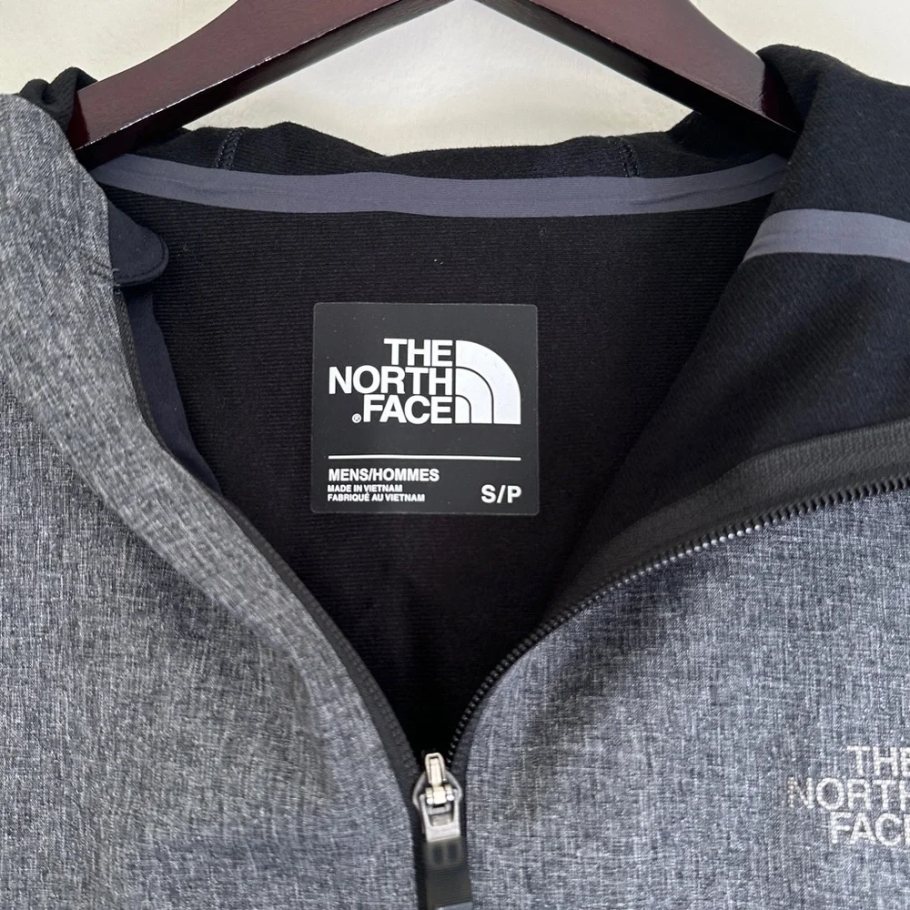 NORTH FACE Large Hooded Kilowatt Black Gray Lightweight Jacket Small